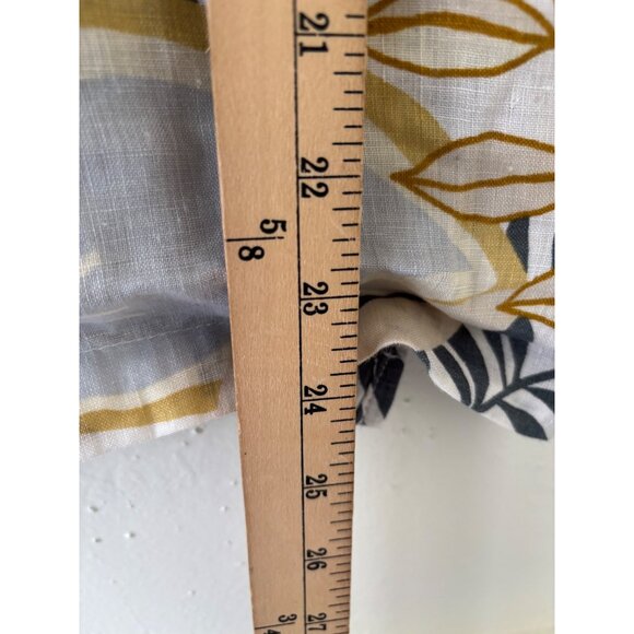 C&C California 100% Linen Button Down Tropical Print Sleeveless Shirt L - Picture 7 of 8